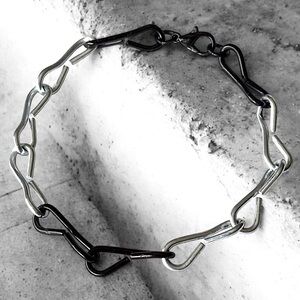 5 For $25💫Alternative Silver and Black Chain Links Bracelet